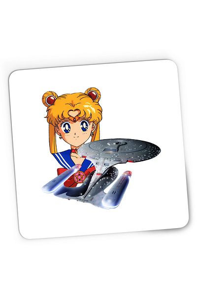 OEM Mousepad Gaming Star Trek Sailor Moon Enterprise Starship, 21x19 cm