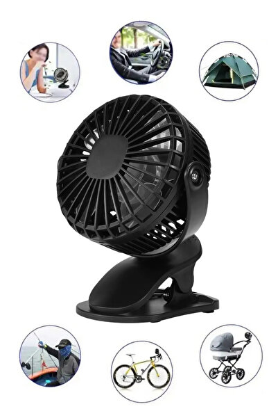 Abbruch Masaüstü Klipsli Portatif 3 Kademe Fan Pervane Serinletici Vantilatör Mini Masa Fanı 360 Dönebilir