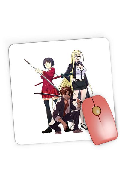 OEM Mousepad Gaming UQ Holder Touta McDowell Orta Katana Sci-fi Anime School, 21x19 cm