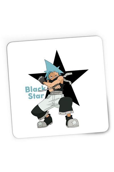 OEM Mousepad Gaming Soul Eater Black Star Otaku Fight Pose Spirit Trap, 21x19 cm
