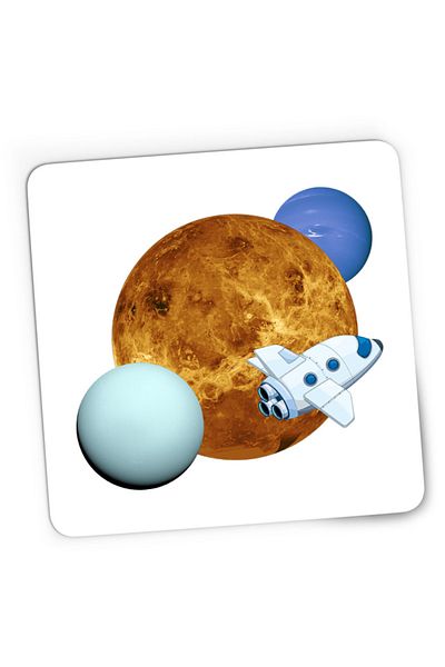 OEM Mousepad Gaming NASA Neptune Sun Space Rocket, 21x19 cm