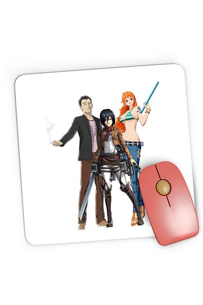 OEM Ajin Ogura Ikuya AOT Mikasa One Piece Gaming Mousepad, 21x19 cm