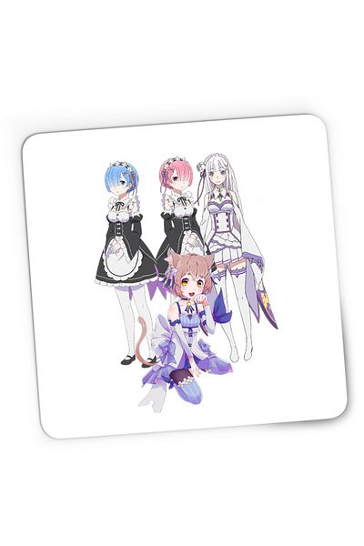 OEM Mousepad Gaming Re zero REM RAM Emilia Felix Cat Waifu Yandere Doki Doki, 21x19 cm