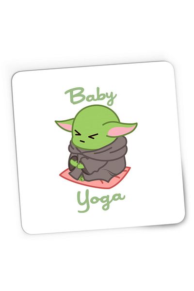 OEM Mousepad Gaming Baby Yoda Meditate Morning Stress, 21x19 cm