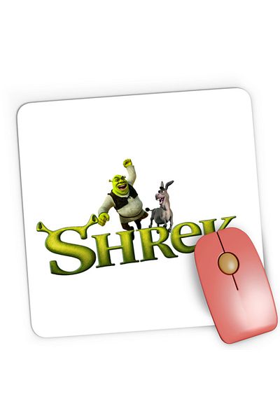 OEM Mousepad Gaming Shrek Logo Donkey Funny Action Comedy, 21x19 cm