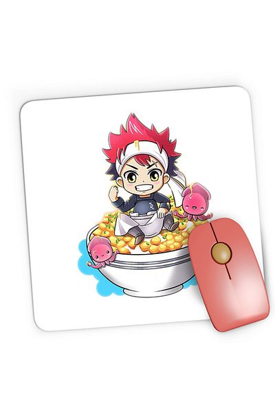 OEM Mousepad Gaming Food Wars Chibi Souma Rice Bow Anime Kage, 21x19 cm