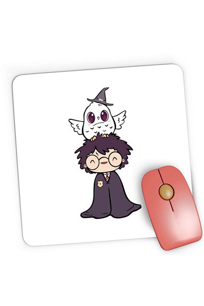 OEM Mousepad Gaming Harry Potter Order Movies Stone Red Owl Cape, 21x19 cm