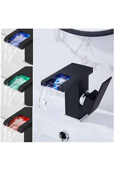 SMART GADGETS C&A Baterie Cascade cu LED RGB, Negru, Înălțime 12,5 cm