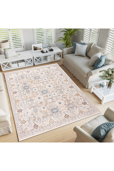 Home VİNTAGE, ETNİK DESENLİ SANATSAL CROSS DOKUMA SALON VE OTURMA ODASI HALISI