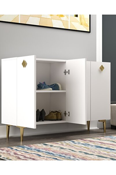 DEMONTE DECOR MOREDD AYAKKABILIK BEYAZ-BEYAZ-ALTIN