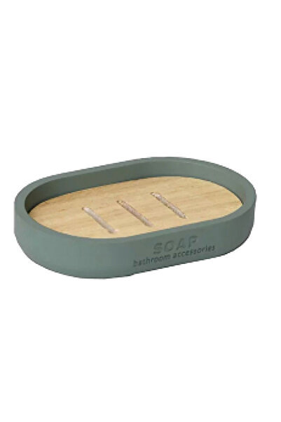 Tendance طبق صابون أنيق من الخيزران والبولي راتنج