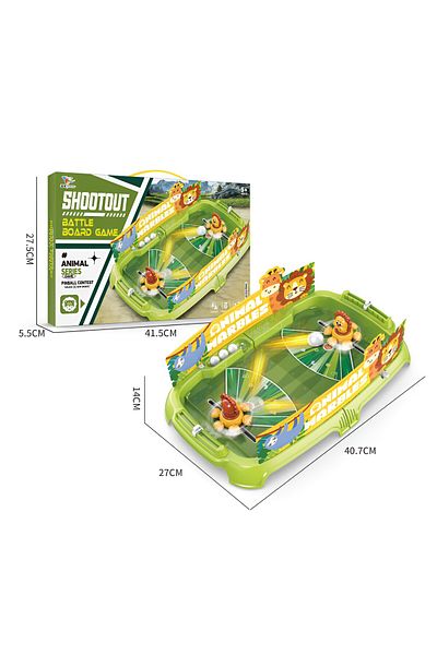 Flippy Lion Battle Interactive Board Game for Kids, Flippy, 4 Balls, Scoreboard, 40.7x27x14 cm, Green