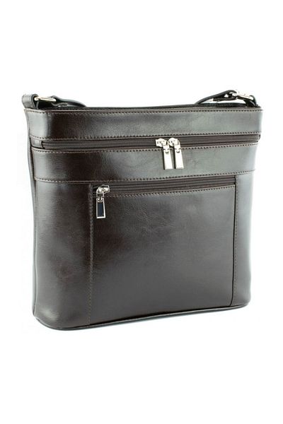 Magazinul de genti Women's handbag made of genuine leather, model 262, Dark brown