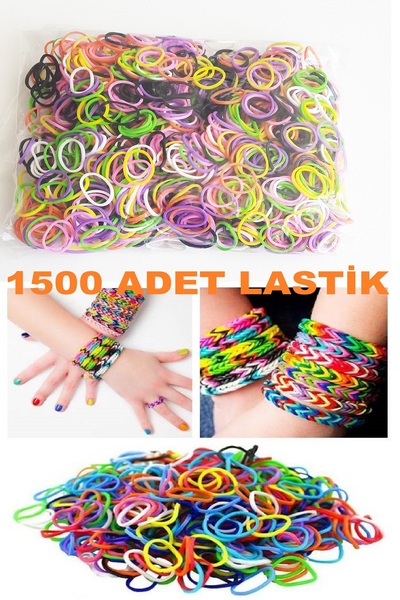 RELATOS 1500 ADET Renkli Lastik Bileklik -Toka Dıy Takı Yapımı Için Yedek Las...