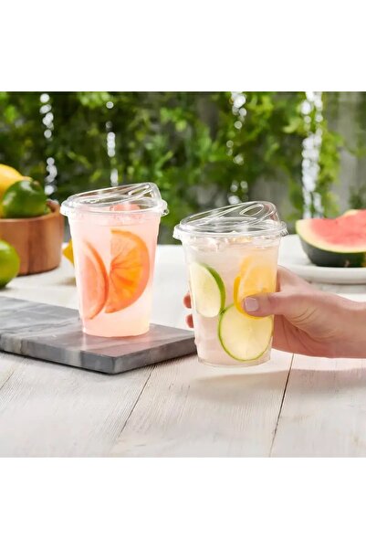 MG HOME 10 Adet 400 Cc Plastik Bardak Milk Su Limonata Meyve Suyu Pet Bardak ...