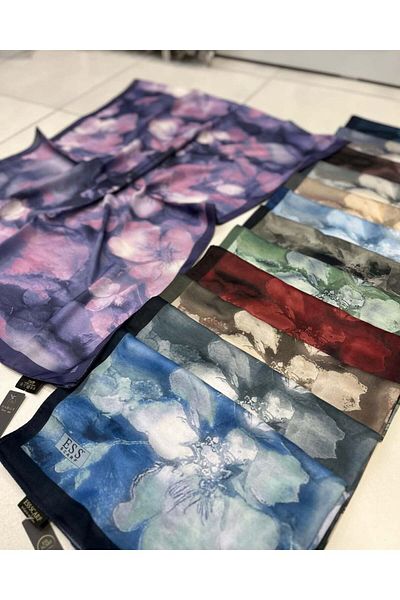 Ess Scarfs Tie-Dye Pattern Cotton Shal