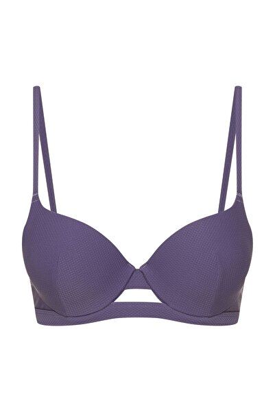 ESOTIQ Push-Up Bikini Top Swim Bra Underwired with Decorative Cut Out & Textu...