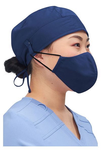 OEM Set of 5 Reusable Antimicrobial Protective Masks - Navy | Cherokee Mask Size: S/M