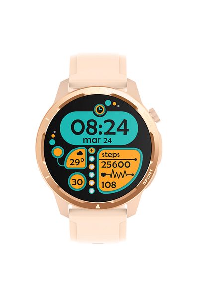 OEM Ceas Smartwatch Unisex TWINKLER TKY-S52M, 1.39" IPS TFT, BT 5.2, DaFit, Silicon, Gold, Sport