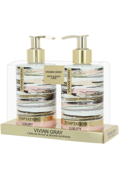 Vivian Gray Set Temptation, curățare, săpun lichid, 250 ml + loțiune de mâini, 250 ml
