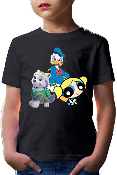 OEM Tricou copii Donald Duck Powerpuff Girls Bubble Paw Power Husky Dog