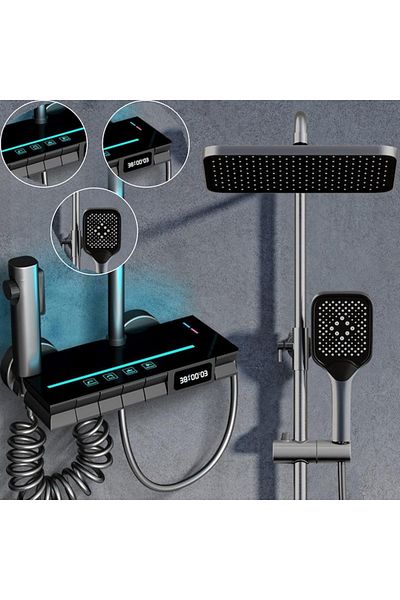 SMART GADGETS C&A Smart Shower Column with LED Display and Thermostatic Control