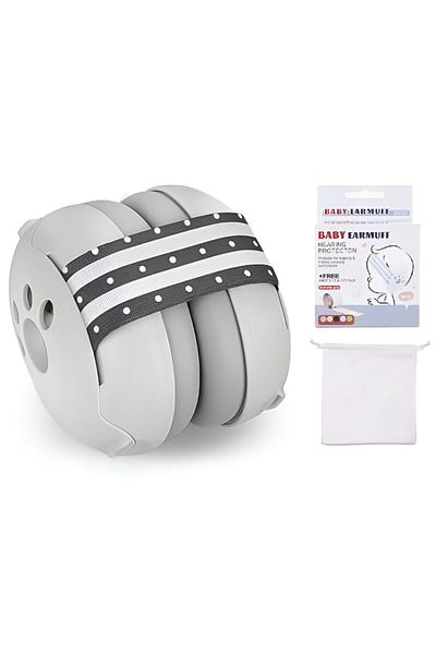 SMART GADGETS C&A Căști anti-zgomot pentru bebeluși, pliabile, reglabile, ușoare, gri