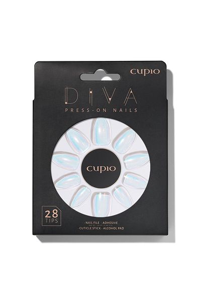 Cupio Σετ ψεύτικων νυχιών Diva - Baby Chrome