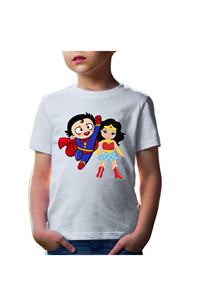 OEM Tricou copii Superman Wonder Woman Cartoon Hero Comics