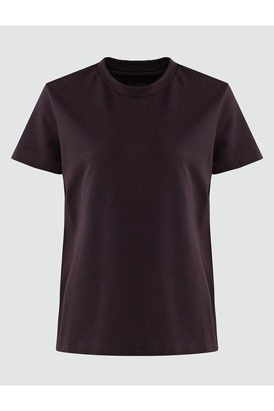 Jimmy Key Bitter Brown Crew Neck Basic Short Sleeve T-Shirt