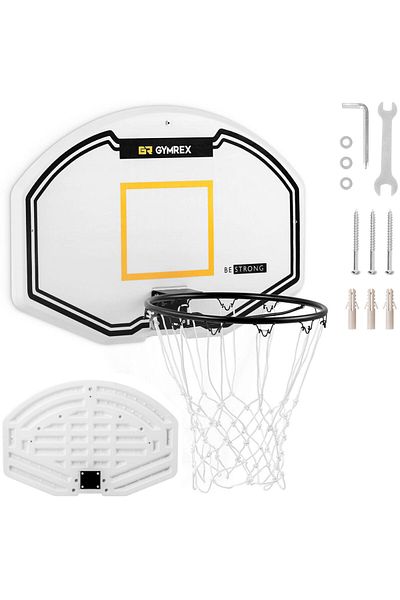 Gymrex Tablica kosz do koszykówki z obręczą do montażu na ścianę 61x91 cm