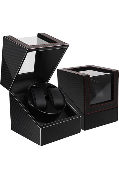 SMART GADGETS C&A Automatic Rotating Watch Box, Premium Display, Two Slots, Dual Power, Silent, Anti-Magnetic, Luxury