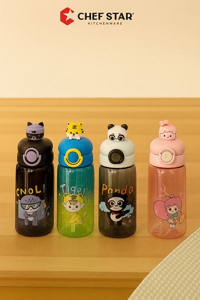 Chefstar Children's Water Bottle with Animal Figure – 700 ml
