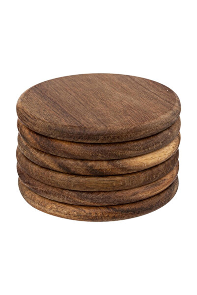 Secret de Gourmet 6 قطع من كوستر أكاسيا عالي الجودة 10 سم