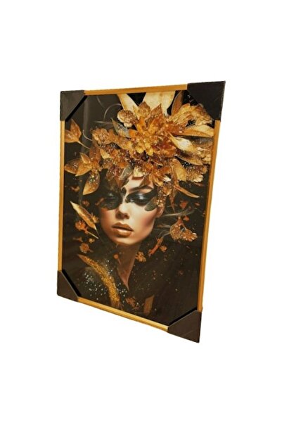 BLA BLA FOAM Pictură 3D din rășină cu pietre strălucitoare, portret, 71,5x52 ...