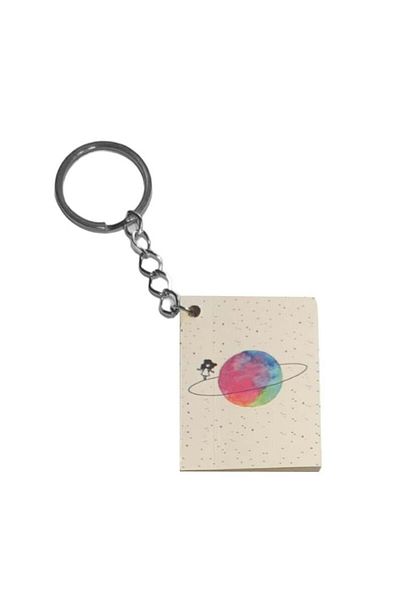 uğurlu dükkan Keychain with Motto - Girl on Saturn