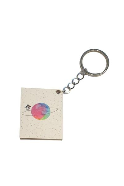 uğurlu dükkan Keychain with Motto - Girl on Saturn