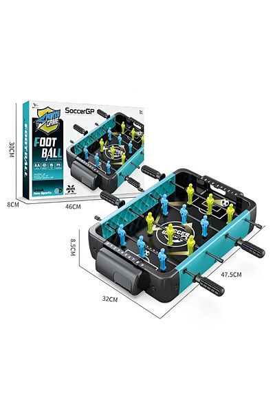 Flippy 12 Player Football Table With Field, 2 Balls, With Scoreboard, 47.5x32x8.5 Cm, Multicolor