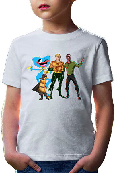 OEM Tricou copii Aquaman Huggy Wuggy Puss in the Boots Shrek Star Trek Crew