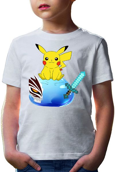 OEM Tricou copii TenSura Slime Isekai Pikachu Ichigo Ghoul Minecraft
