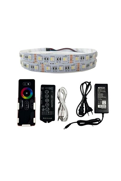 DORA LED DOKUNMATİK MÜZİK KONTROLLÜ RGBW ŞERİT LED SET 5050 LEDLİ 3ÇİPLİ 12VO...