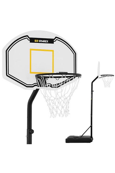Gymrex Zestaw kosz do koszykówki mobilny regulowany na stojaku wys. 190-260 cm
