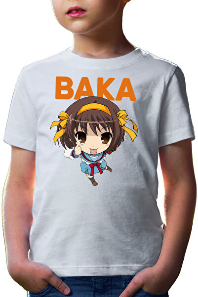 OEM Tricou copii Haruhi Suzumiya Baka Emoji Chibi Otaku Anime Japan