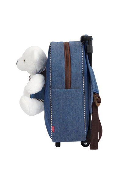 Perletti Rucsac Troller, Perletti, cu urs polar, plus detasabil, 38 cm