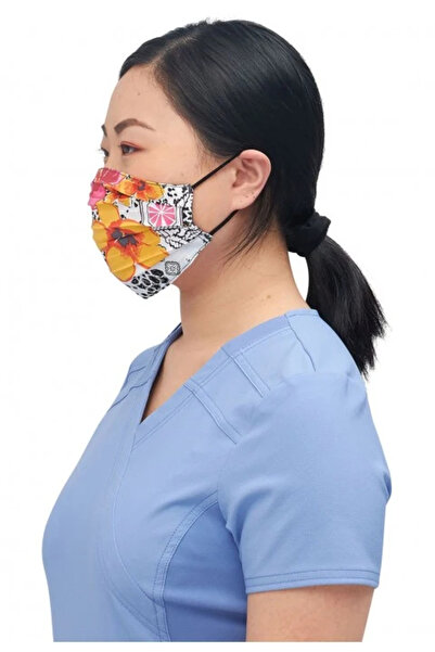 Cherokee UNIFORMS Reversible Protective Mask - Sweet Flow / Leopard Jungle | Cherokee Mask Size: One Size