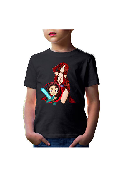 OEM Tricou copii Fairy Tail Demon Slayer Erza Tanjirou Minecraft