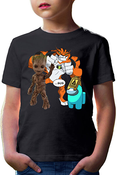 OEM Tricou copii Baby Groot Ben 10 Huge Cat Among Us Sus