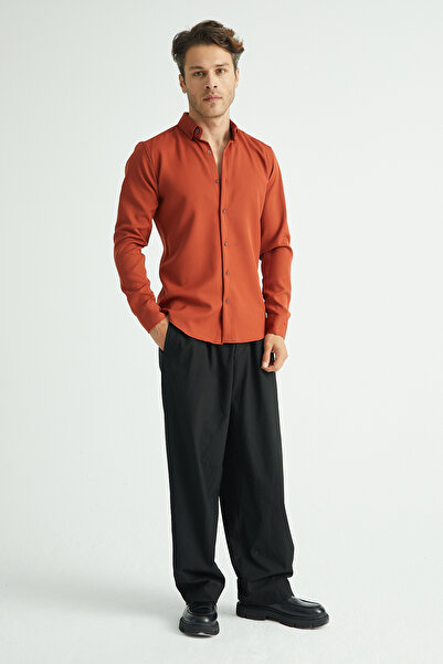 Klothy Men's Slim Fit Easy Ironing New Season Shirt 2353