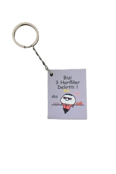 uğurlu dükkan Keychain with Motto - the Letters 3 Drank Us