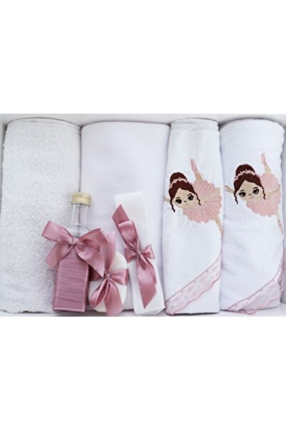 OEM Trusou Botez Fete, 7 piese, Model Brodat, Balerina, Multicolor